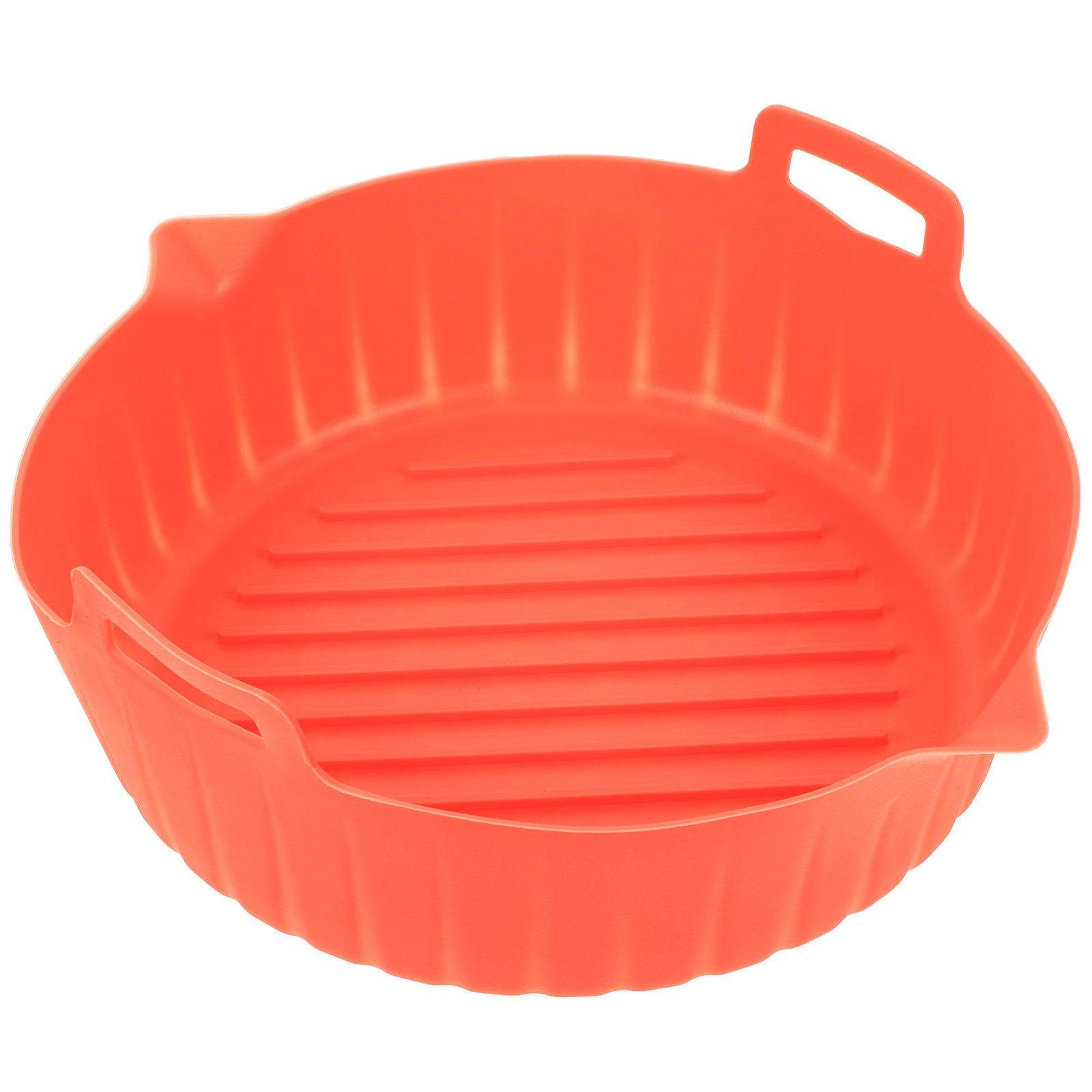 Air Fryer Silicone Pot Liner - Runder Antihaft-Silikonbehälter für Heißluftfritteusen, wiederverwendbar, hitzebeständig,