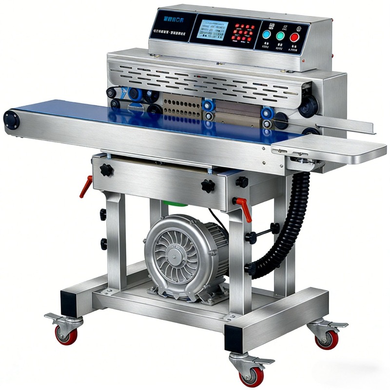 Food Vacuum Sealer Machine - Kommerzielle Lebensmittel-Vakuumiermaschine Industrielles Vakuumverpackungssystem Vollautomatische Lasercodierung