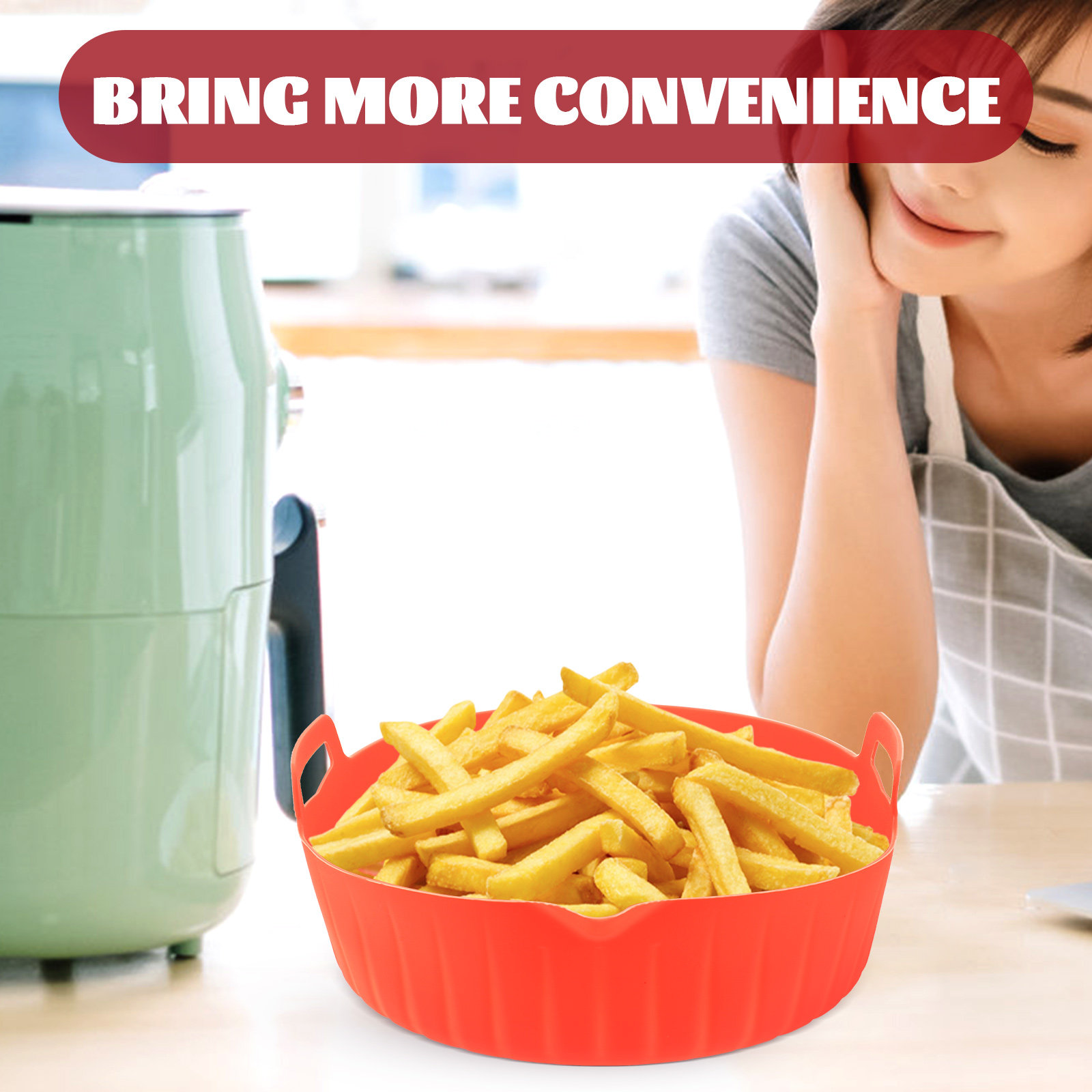 Runder Antihaft-Silikonbehälte – Air Fryer Silicone Pot Liner Bewertung und Preis